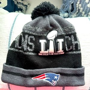 Patriots Superbowl Champions Pom Beanie
